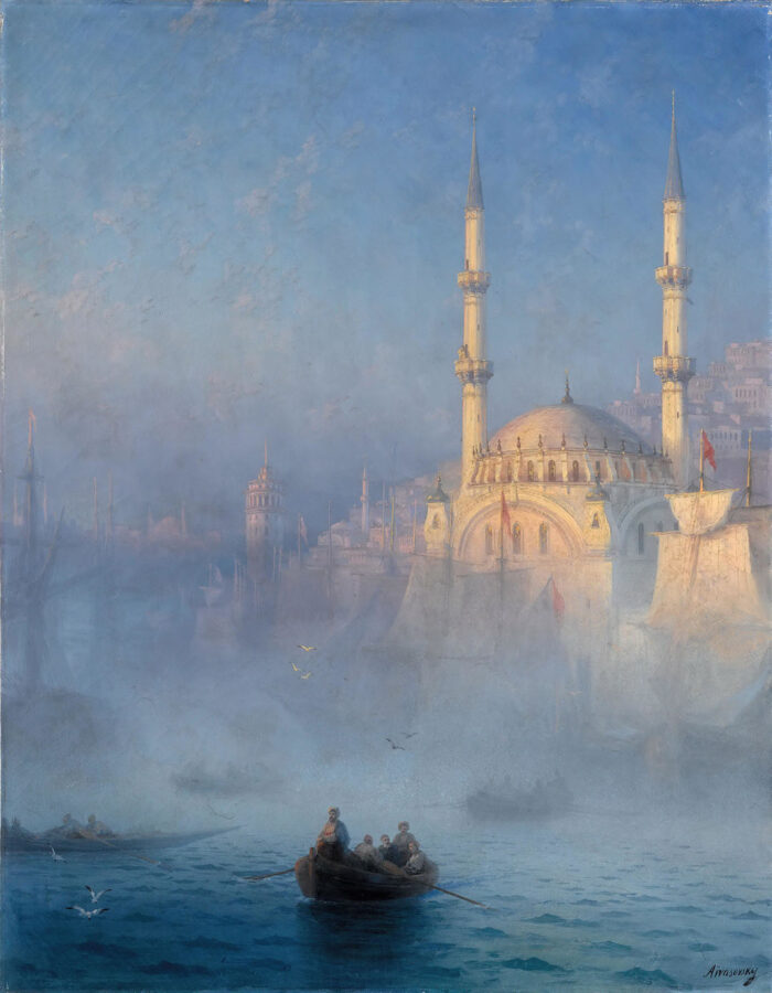 Osmanlı dönemi yağlı boya İstanbul - Sultanahmet Camii