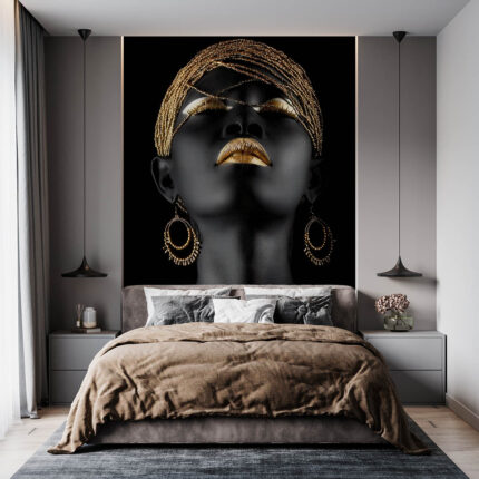 Altın Makyajlı Kadın Portresi poster