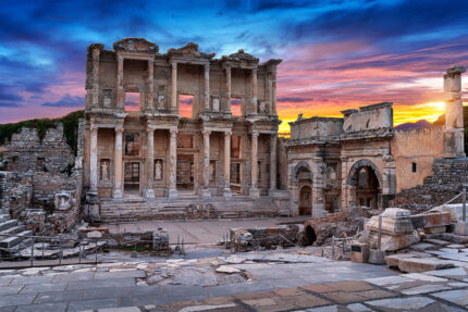 Celsus Kütüphanesi Efes poster duvar kağıdı