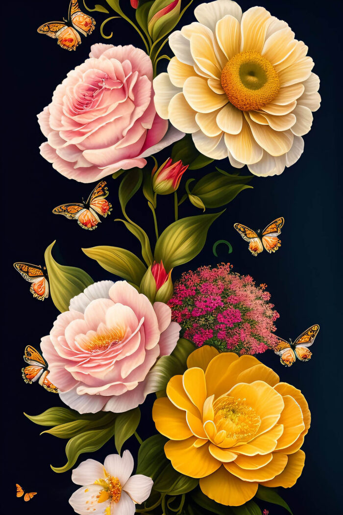 Çiçekler ve Kelebekler