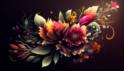 3D Çiçek Çizimi poster