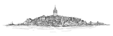 Galata Kulesi ve İstanbul poster duvar kağıdı