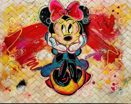 Miki Mouse hasır desen poster duvar kağıdı