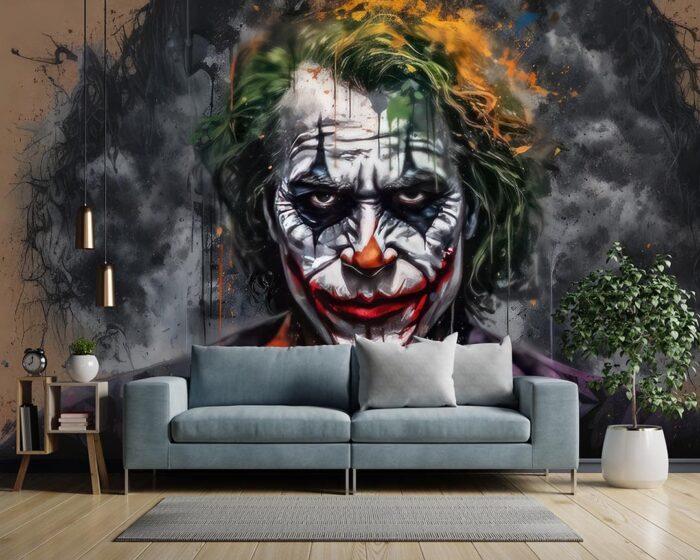 Joker ve renkler poster duvar kağıdı