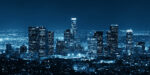 Los Angeles gece manzarası poster
