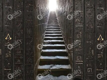 Mısır tapınağında merdiven poster duvar kağıdı