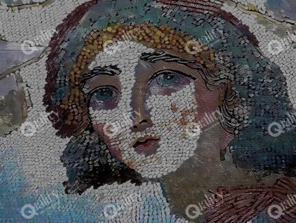 Mozaik kadın başı poster duvar kağıdı