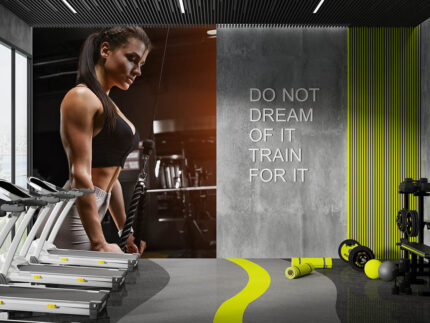 Egzersiz yapan kadın sporcu poster