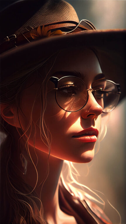 Gözlüklü Kadın Portresi poster