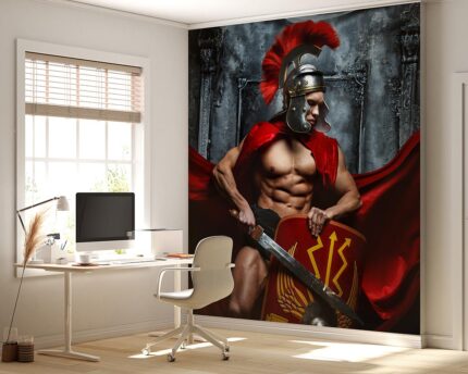 Roma askeri kılıcı ve kalkanı poster duvar kağıdı