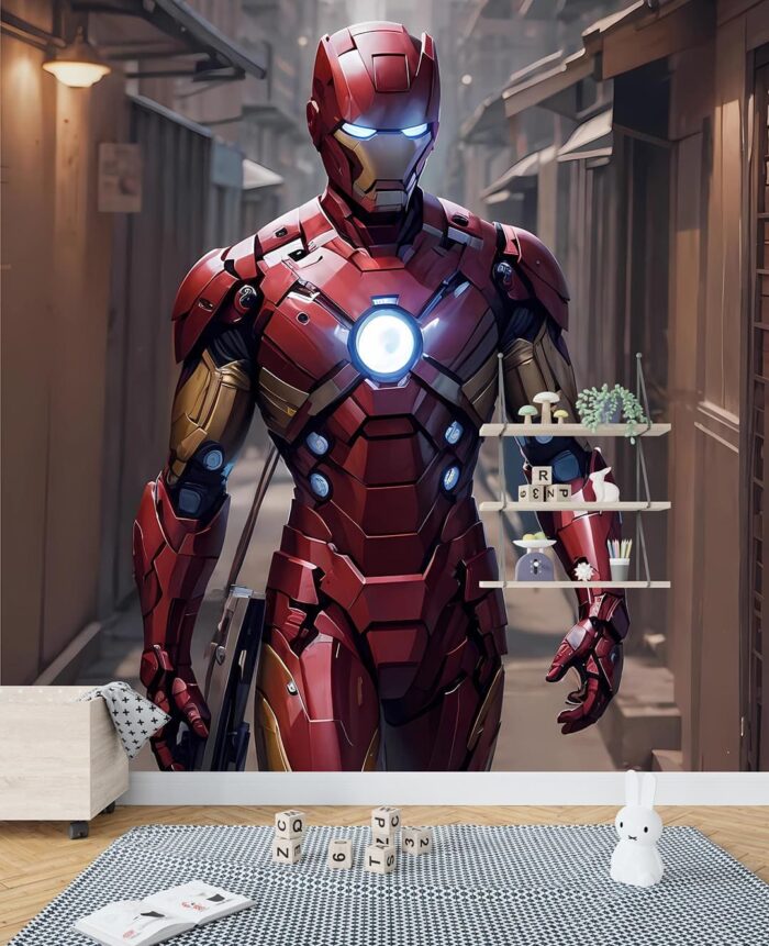 Sokakta yürüyen Iron Man