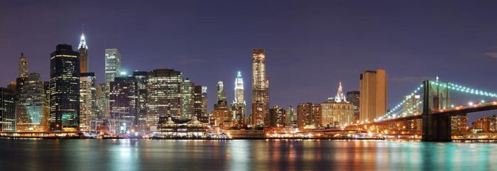 New York gece manzarası poster duvar kağıdı